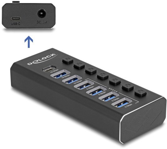 USB hub DeLOCK 64326, 4 porta, USB 2.0, i zi