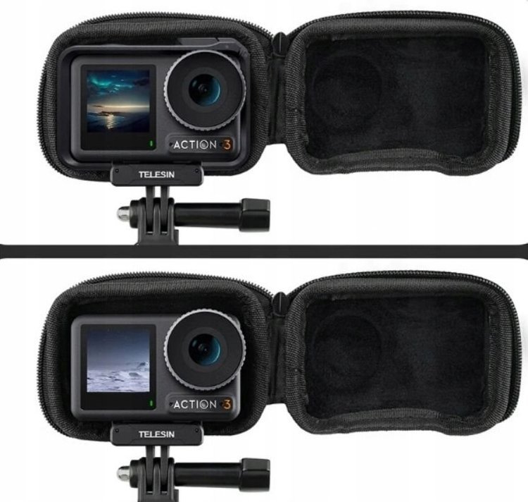 Mbulesë mbrojtëse Telesin OA-BAG-002 për DJI Osmo Action 3, eco-leather, e zezë