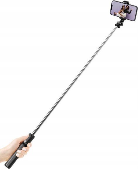 Shkop selfie me tripod Crong SelfieGo Compact CRGSGL1B, Bluetooth, 20-101cm, i zi