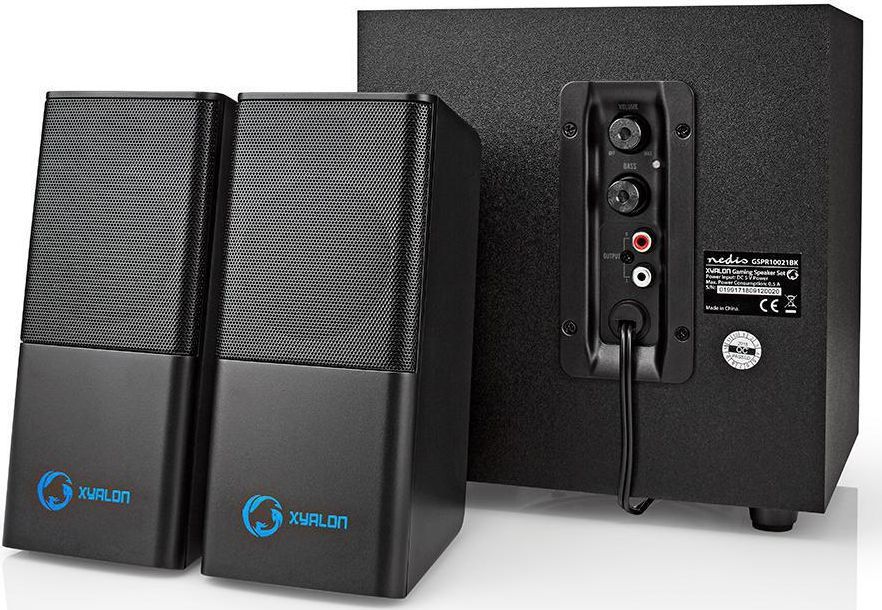 Kutia altoparlantë Nedis GSPR10021BK Gaming 2.1, 33W, 3.5mm USB, e zezë