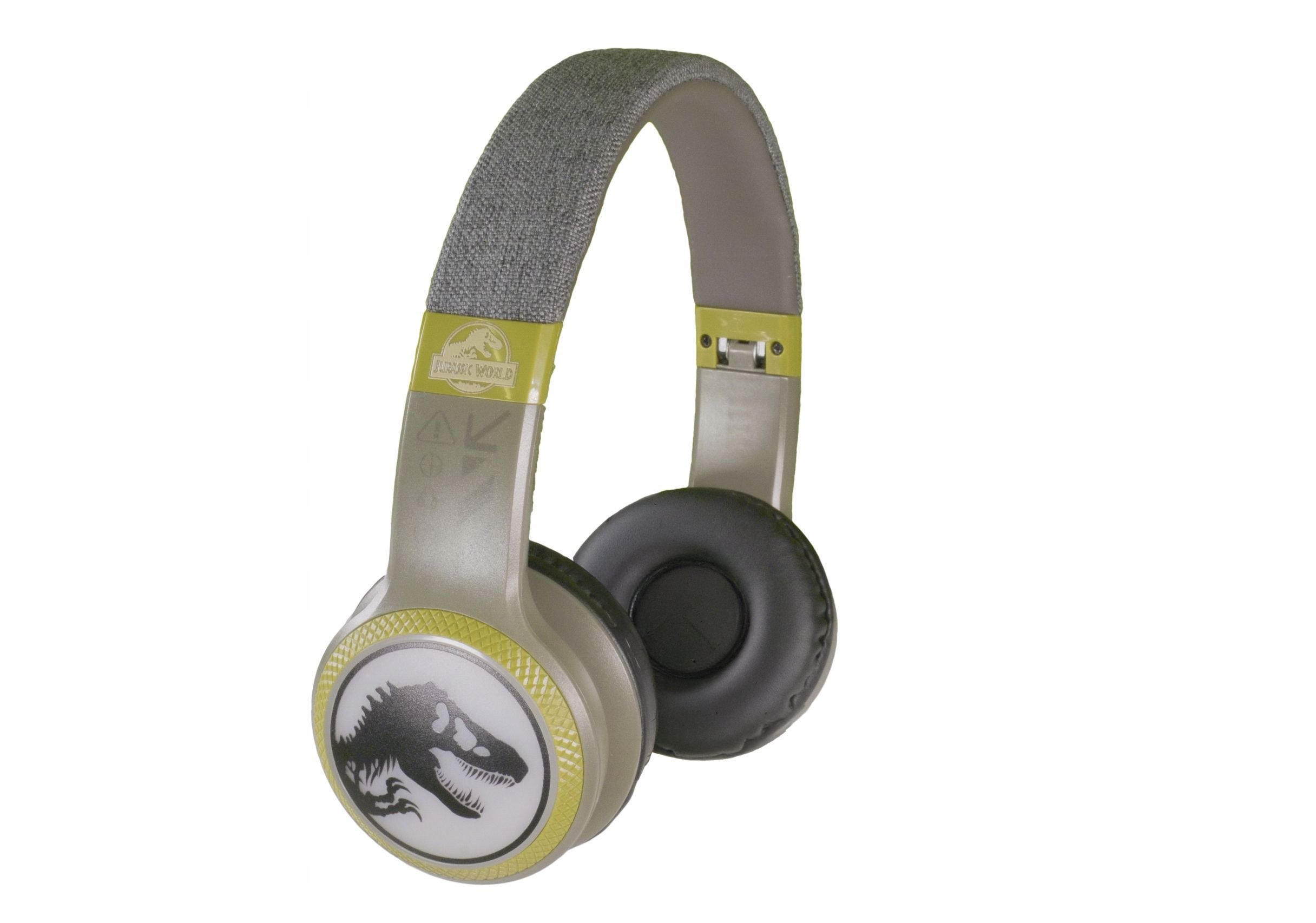 Kufje wireless Lazerbuilt Jurassic World, Bluetooth, me drita LED, të zeza