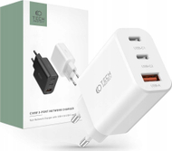 Karikues muri Tech-Protect C30W, 2x USB-C PD 30W, USB QC 3.0, i bardhë
