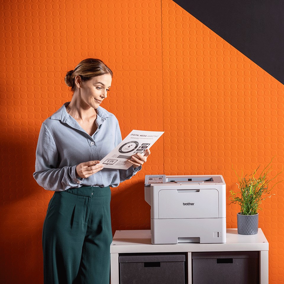 Printer Brother HL-L6410DN, lazer, 50 ppm, Wi-Fi, i bardhë