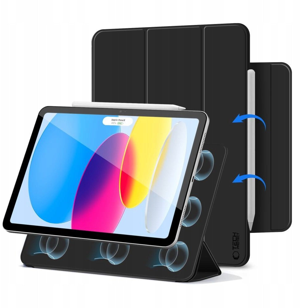 Mbulesë tablet Tech-Protect SmartCase për iPad 10.9" 2022, me magnet, me mbajtëse Apple Pencil, gri