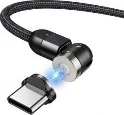 Kabllo Maclean (MCE474) USB-A - USB-C, 1m, e zezë