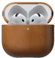 Këllëf lëkure Nomad Modern, për AirPods 4, English Tan, kafe