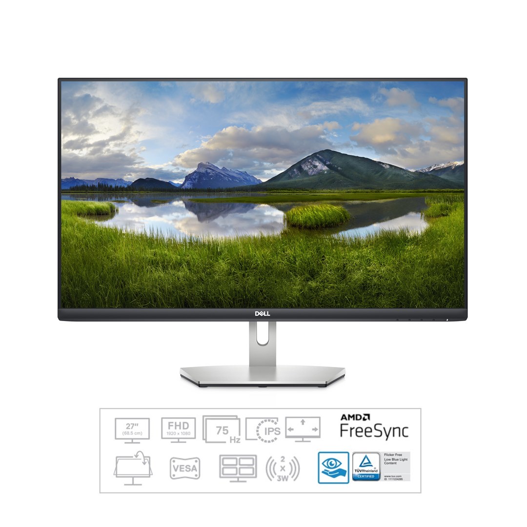 Monitor DELL S Series, 27", 1920 x 1080, Full HD, 60 Hz, i hirtë