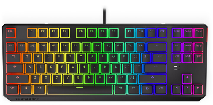 Tastierë Endorfy Thock TKL Pudding Blue, Kailh Blue, US, e zezë