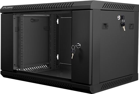 Kabinet për server Lanberg WF01-6406-10B, 19", i zi