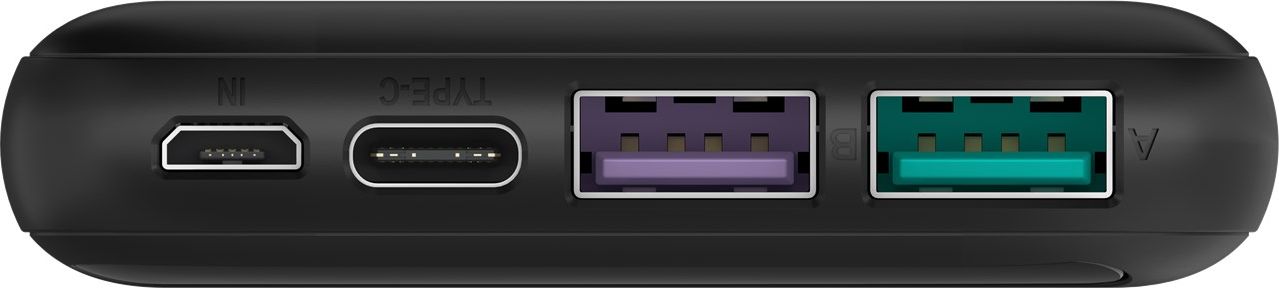 Powerbank Wentronic Goobay Slimline 53935, 10000mAh, portativ, e zezë