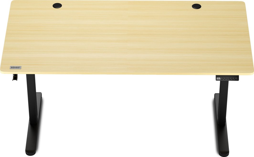 Tavolinë SENSE7 Nojo, 140cm x 70cm, e zezë/ druri e lehtë