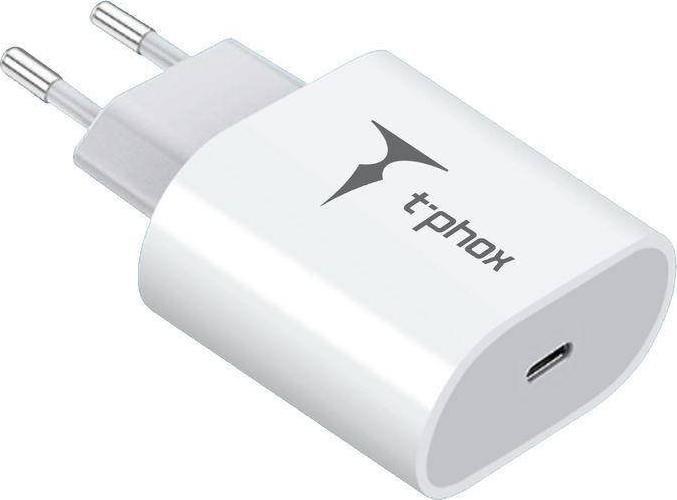 Karikues muri T-Phox iSpeed Charger, 1x USB C, 20W, i bardhë