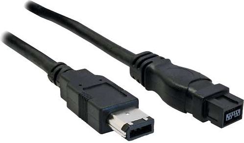 Kabllo InLine FireWire 9-pin në 6-pin, 3m, i zi