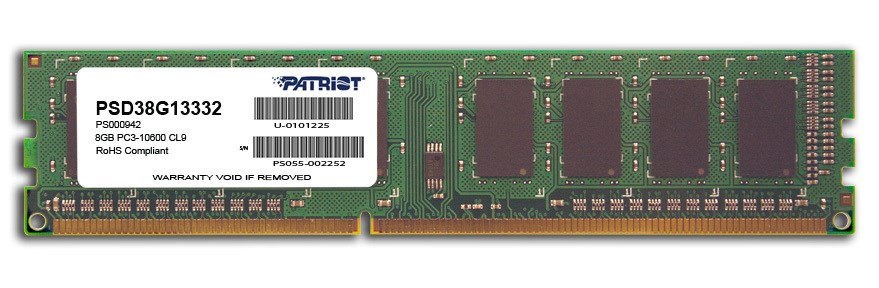 Memorie RAM Patriot Signature, DDR3, 8GB, 1333MHz, CL9