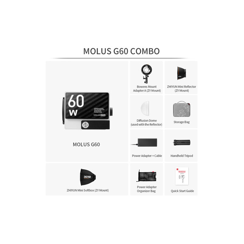 Zhiyun MOLUS G60 Bi-Color Pocket (Combo Kit)