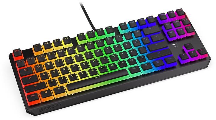 Tastierë Endorfy Thock TKL Pudding Blue, Kailh Blue, US, e zezë