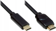 Kабел за видео Alcasa GC-M0104, USB Type C во HDMI, 10m, црн