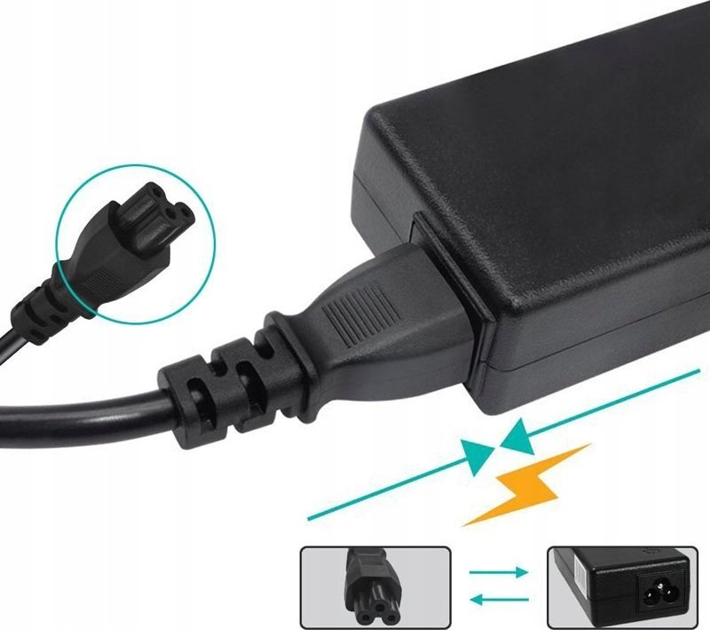 Adapter karikues Lenovo AC 65W, lidhje rrethore, i zi