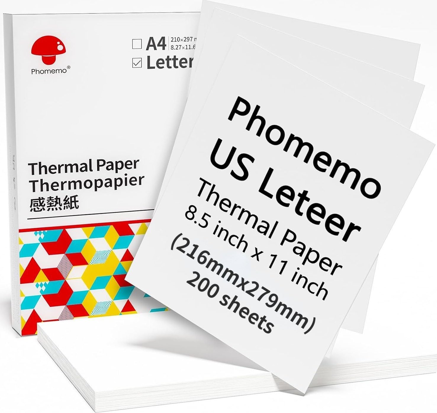 Letër fotografike PHOMEMO Q22 ZD2 RMSG10 LTR, A4, 50 g/m², 200 fletë, mat