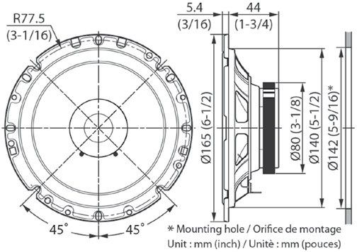 Altoparlantë makine Kenwood KFC-S1756, 17cm, 300W, seri Stage Sound