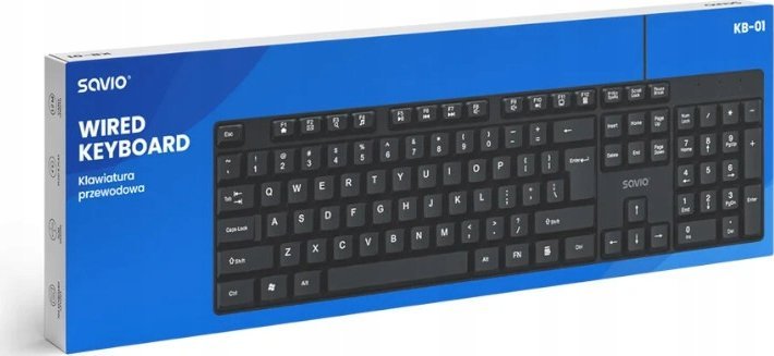 Tastierë Savio KB-01, me kabllo, USB, e zezë
