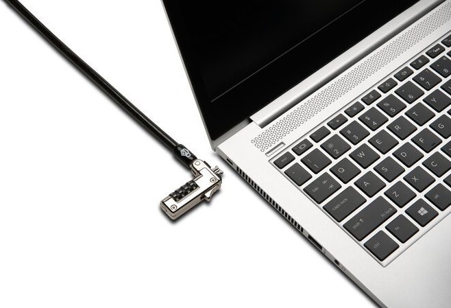 Kabllo sigurie Kensington NanoSaver K60627WW, 1.83m, dry me kombinim, argjendtë