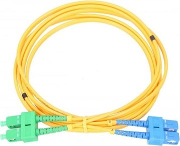 Kabllo optike ExtraLink Patchcord SC UPC në SC APC, single mode G.652D, 2m, e verdhë