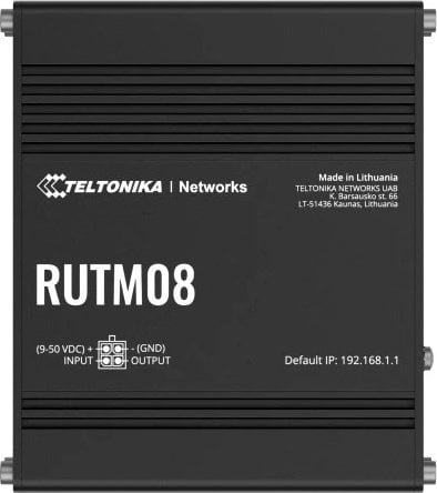 Рутер со кабел Teltonika RUTM08, 4x Gigabit Ethernet, индустриски, црн