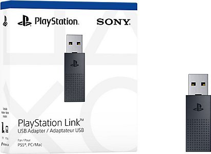 Adapter USB Sony PlayStation 5 Link, për kufje wireless PULSE, i zi argjendtë