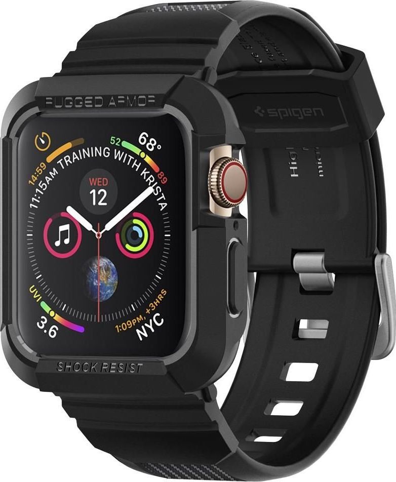 Mbrojtëse Spigen Rugged Armor ”PRO” për Apple Watch 4 (44mm), e zezë