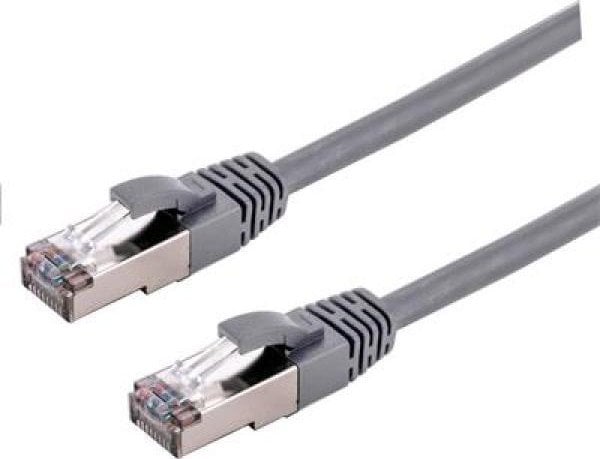 Мрежен кабел C TECH Patchcord Cat6a, S FTP, 0.5m, сив