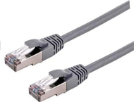 Kabllo rrjeti C TECH Patchcord Cat6a, S FTP, 0.5m, gri