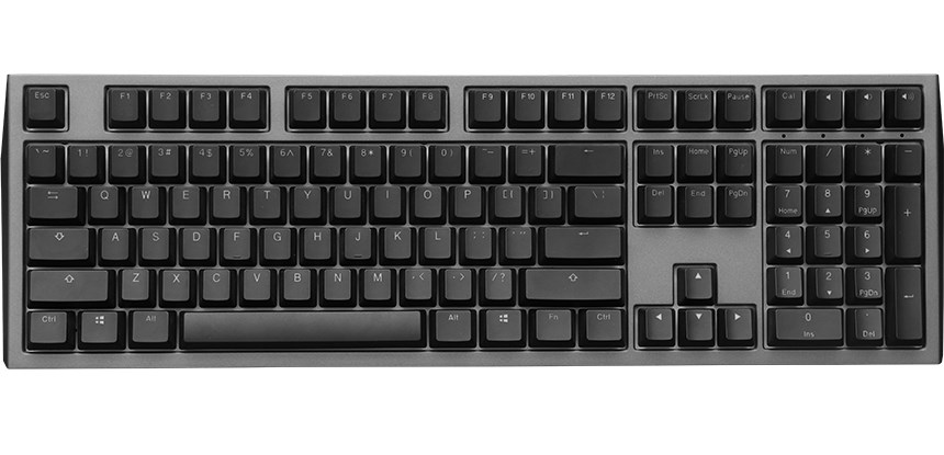 Tastierë lojërash Ducky Shine 7 PBT, Cherry MX Black, RGB LED, e hirtë