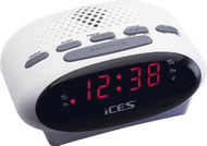 Radio alarm Lenco ICR210, FM, ekran i ndriçuar, e bardhë