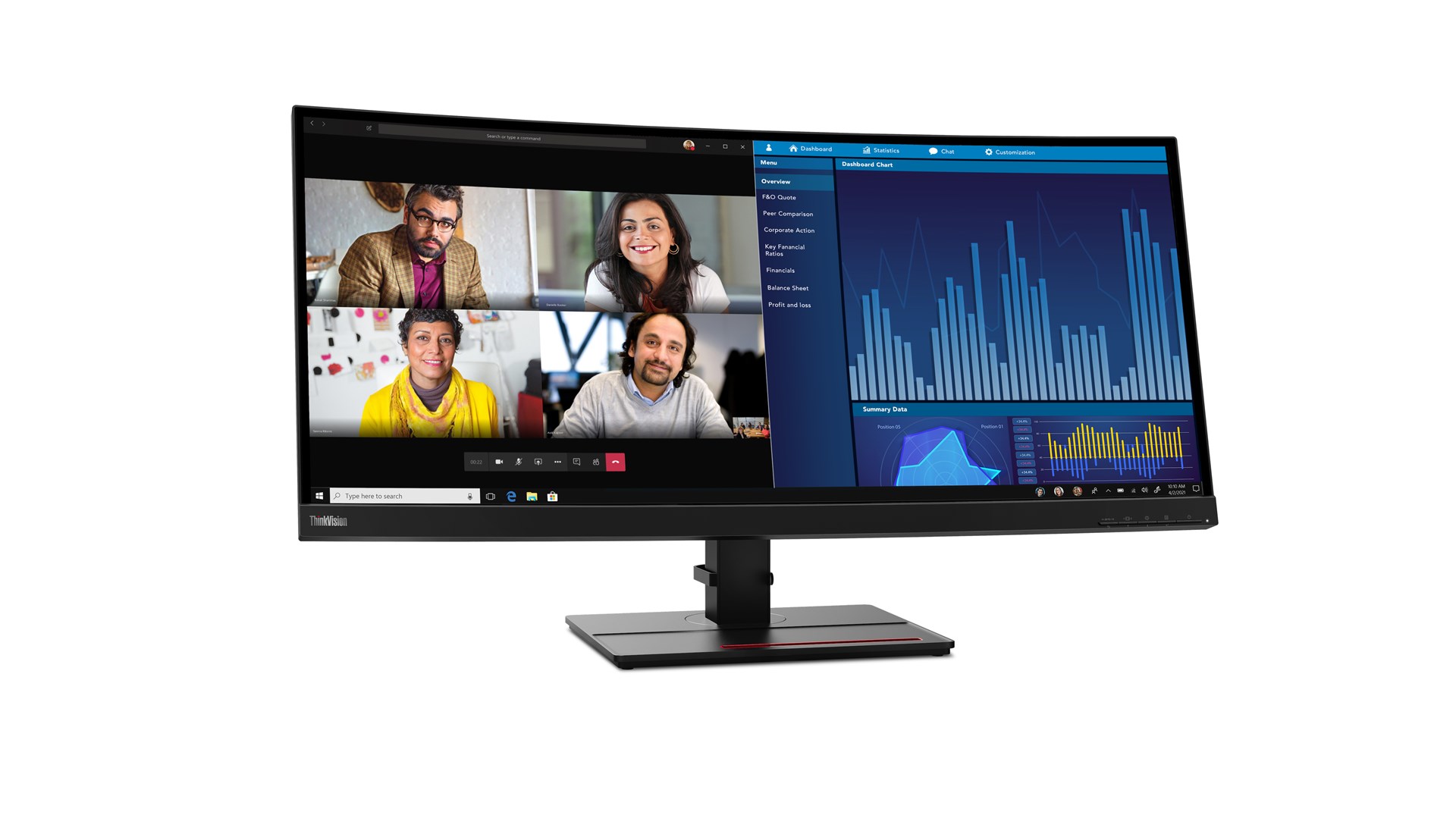 Monitor Lenovo ThinkVision P34w-20, 34.1" WQHD 3440x1440, LED, 60 Hz, i zi