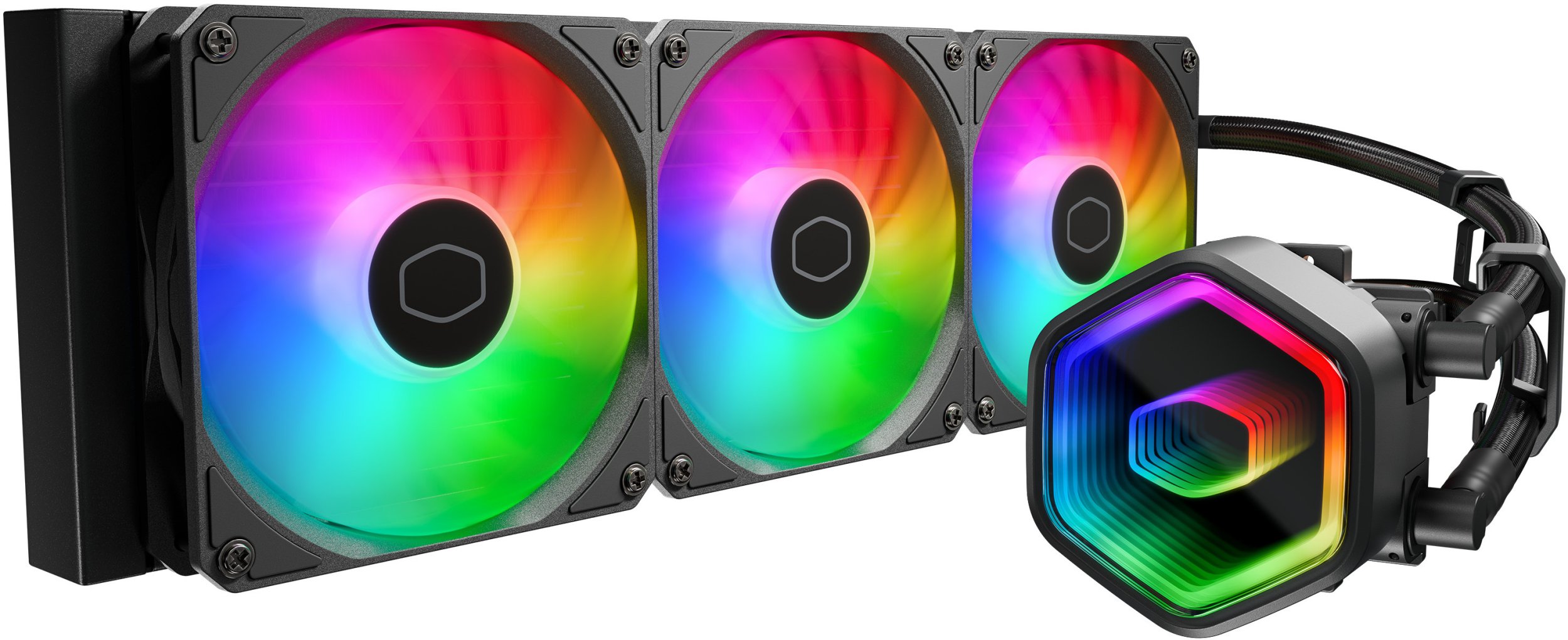 Ftohës uji për procesor Cooler Master MasterLiquid 360 Core II, radiator 360 mm, ARGB, i zi