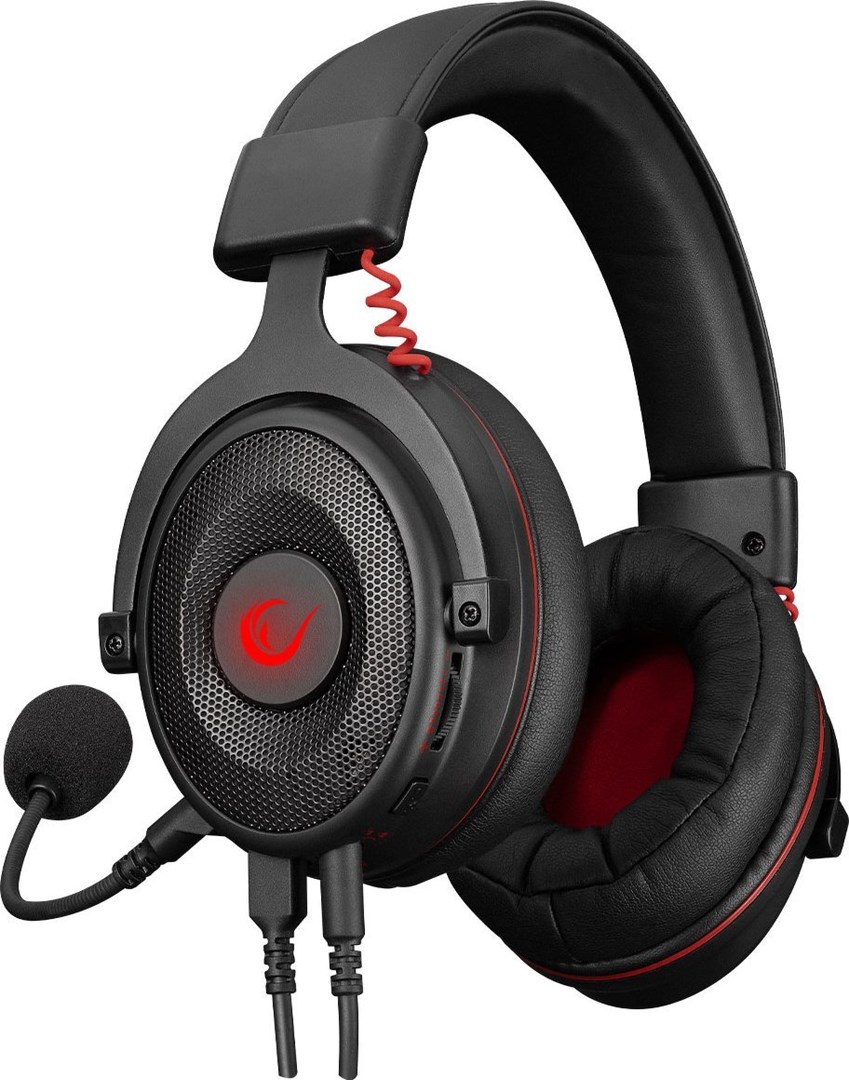 Kufje lojërash Rampage RM-K60 DROP PLUS, 7.1 Surround, USB/Type-C/3.5mm, të zeza