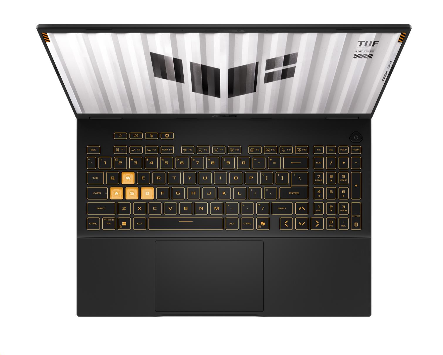 Laptop ASUS TUF Gaming F16 FX608JMR, 16", Intel Core i5-14450HX, 16GB RAM, 1TB SSD, NVIDIA RTX 5060, i hirtë