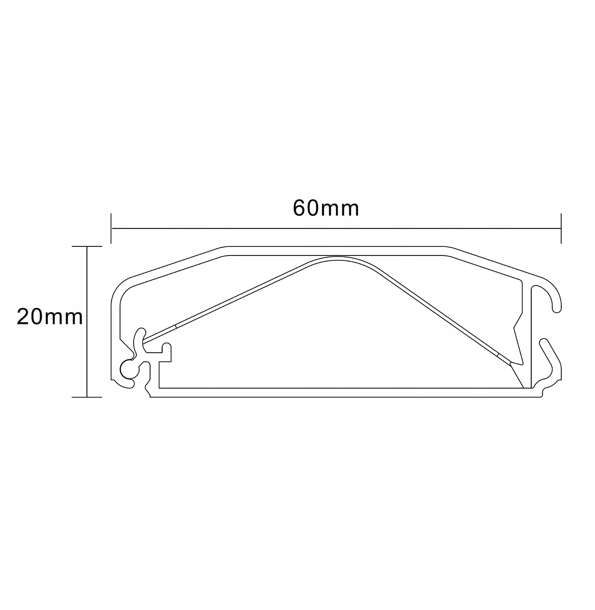 Mbulesë kabllosh Fiber Novelty Cable Cover, 110cm, alumin, e zezë mat