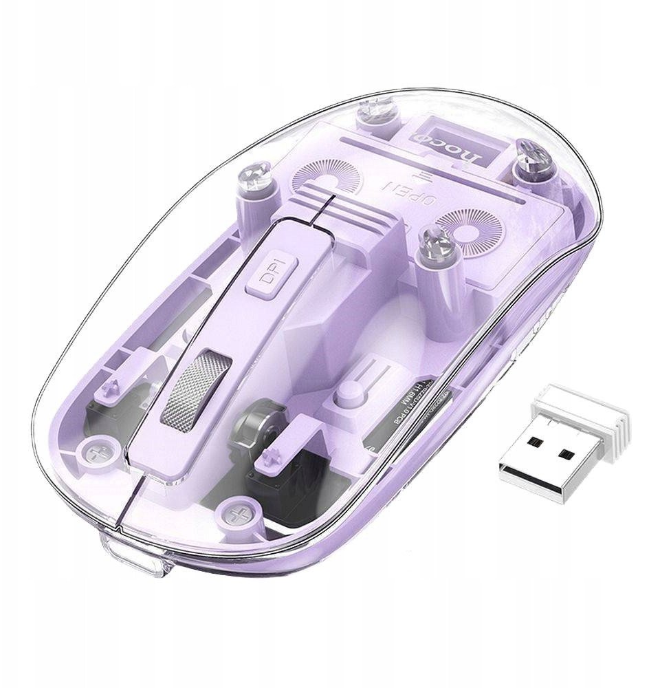 Mi kompjuteri HOCO GM29, wireless Bluetooth 2.4G, 1600 DPI, transparents