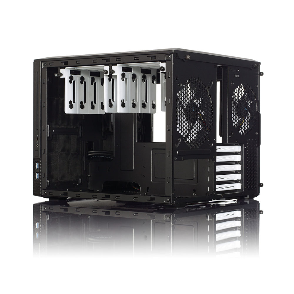 Kasë për PC Fractal Design Node 804/Mini ITX, e zezë
