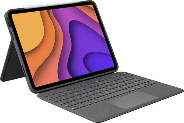 Mbrojtëse me tastierë Logitech Folio Touch për Apple iPad Air (4.), CZ, e hirtë