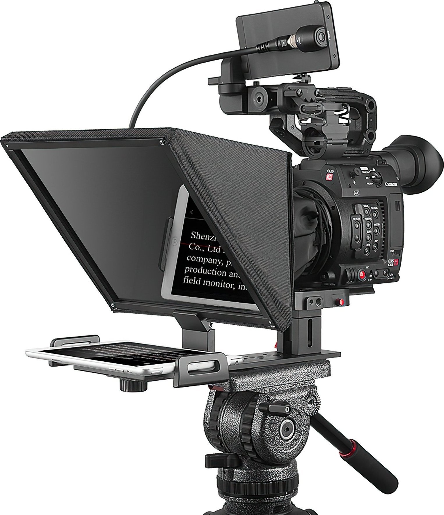 Teleprompter Desview T12, për kamera DSLR dhe smartphone, i zi