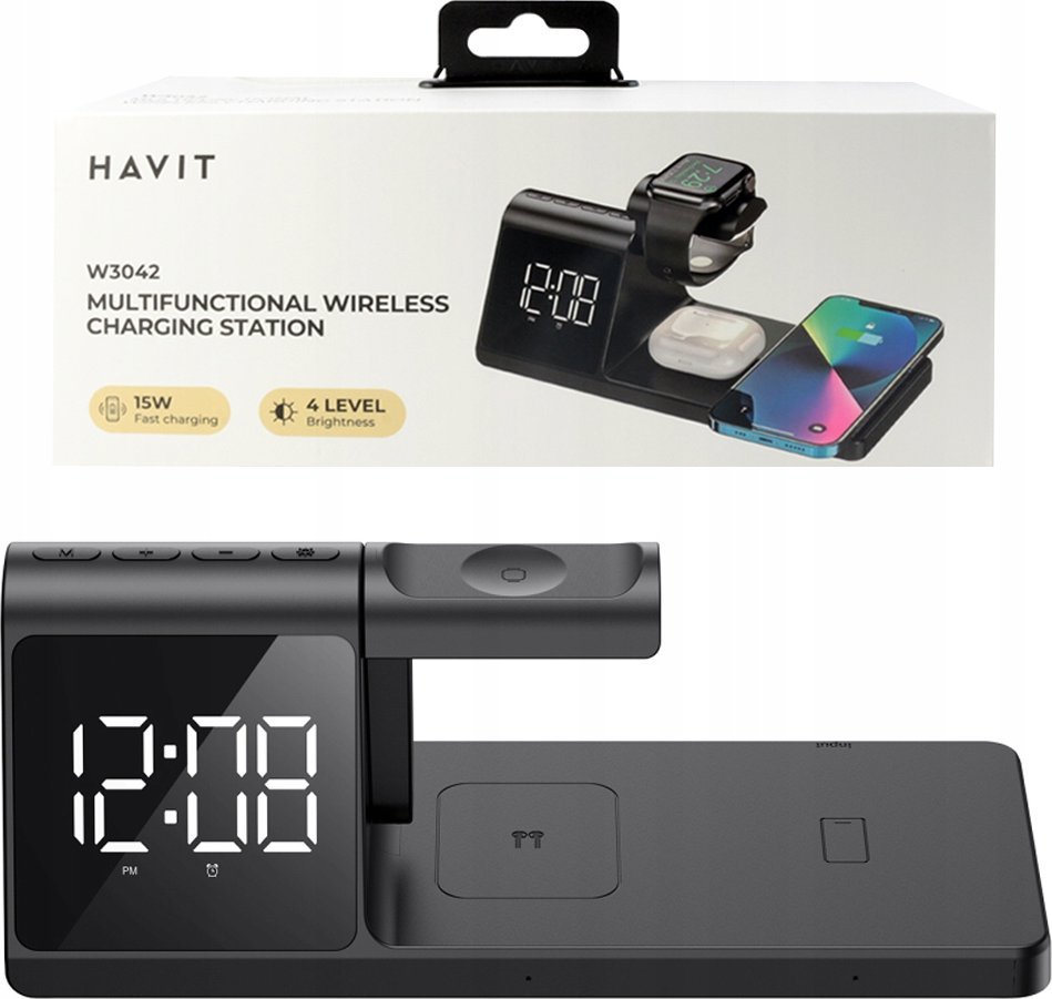Karikues wireless Havit W3042 3in1, 15W, USB Type C, i zi