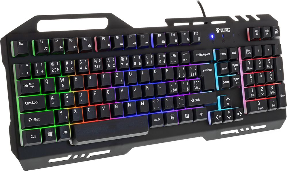 Tastierë gaming Yenkee Shadow YKB 3200, ndriçim RGB, me kabllo, e zezë