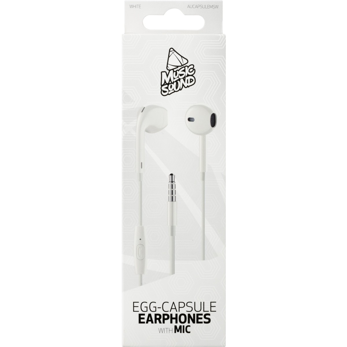 Dëgjuese Cellularline Music Sound Egg-Capsule AUCAPSULEMSW, të bardha