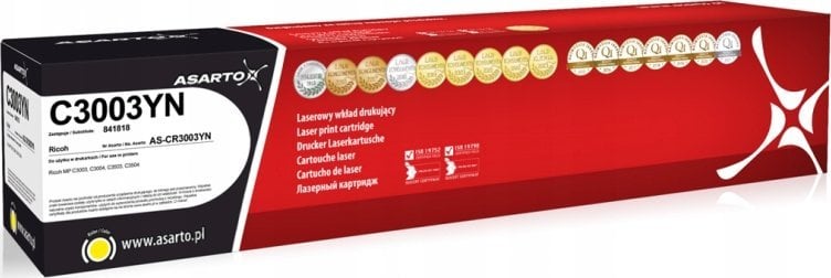 Toner Asarto për Ricoh C3003YN 841818, kompatibil me MP C3003 3004 3503 3504, i verdhë