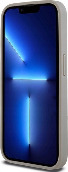 Mbrojtëse telefoni DKNY PU Leather Repeat Pattern, për iPhone 15 Pro, bezhë