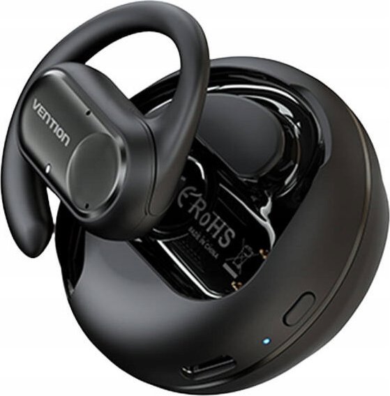 Kufje sportive Bluetooth Vention OpenBeat O11, open ear, me kuti karikimi, të zeza