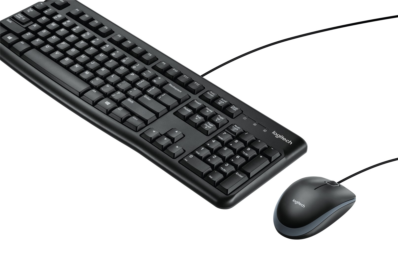 Set tastierë dhe maus Logitech Desktop MK120, USB, i zi